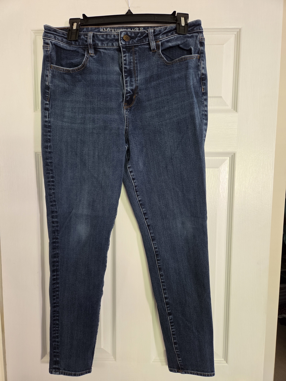 American Eagle Outfitters Indigo Skinny Jeans Super Stretch X4 Super High Rise12